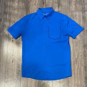 Helly Hansen/Under Armour Blue Casual Button Down Shirt